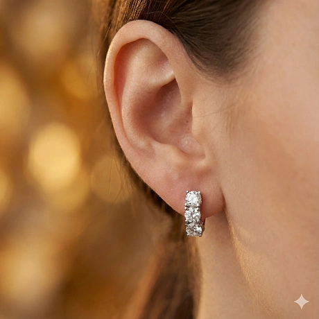 Серьги из белого золота