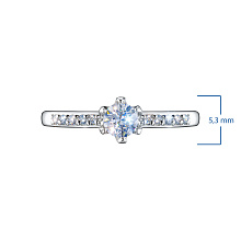 Кольцо из серебра c бриллиантами