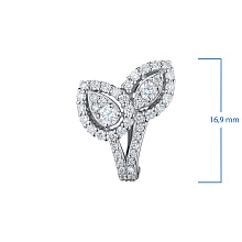 Серьги из белого золота c бриллиантами