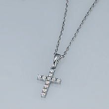 Подвеска из серебра c бриллиантами