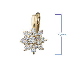 Серьги из желтого золота c бриллиантами