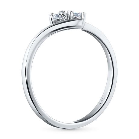 Кольцо из белого золота с бриллиантами