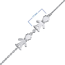 Браслет из серебра с бриллиантами