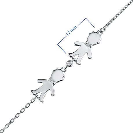 Браслет из серебра с бриллиантами