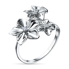 Кольцо из серебра c бриллиантами