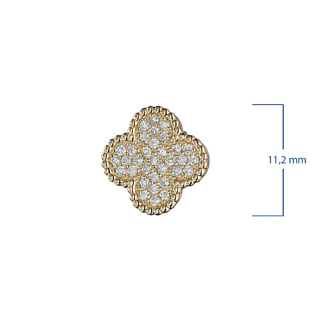 Пусеты из желтого золота