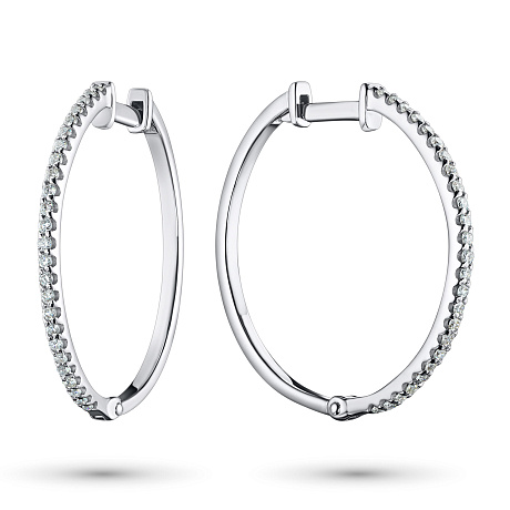 Серьги из белого золота