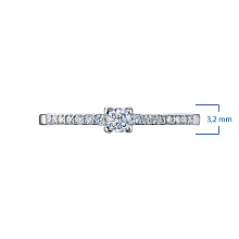 Кольцо из серебра c бриллиантами