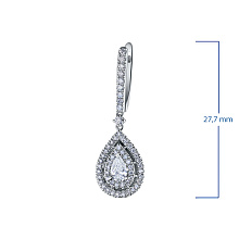 Серьги из белого золота c бриллиантами
