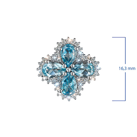 Подвеска из комбинированного золота с и топазами