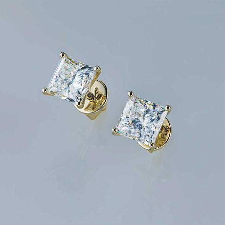 Пусеты из желтого золота