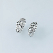 Серьги из комбинированного золота с бриллиантами