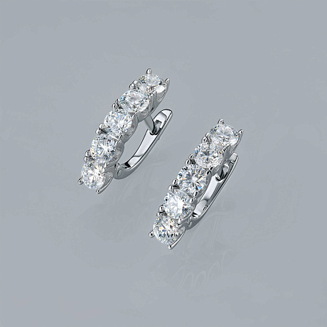 Серьги из белого золота