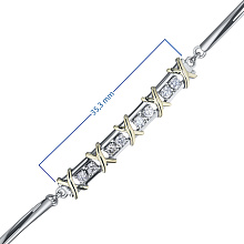 Браслет из комбинированного золота c бриллиантами