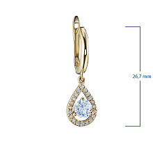 Серьги из желтого золота c бриллиантами