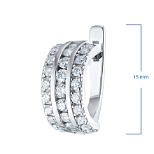 Серьги из белого золота c бриллиантами