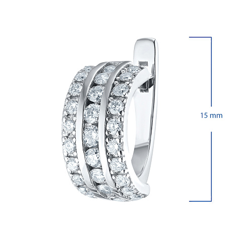 Серьги из белого золота