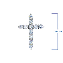 Подвеска из серебра c бриллиантами