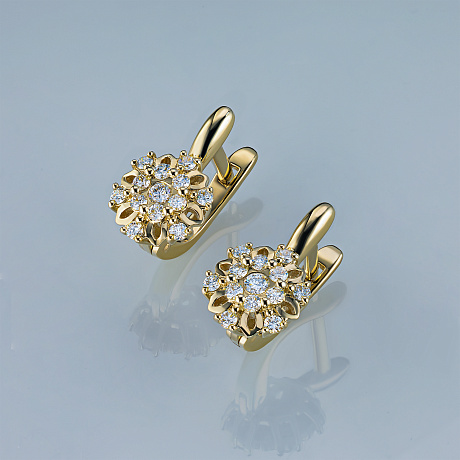 Серьги из желтого золота