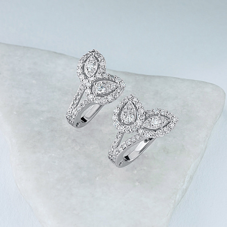 Серьги из белого золота