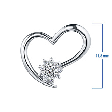 Подвеска из белого золота с бриллиантами