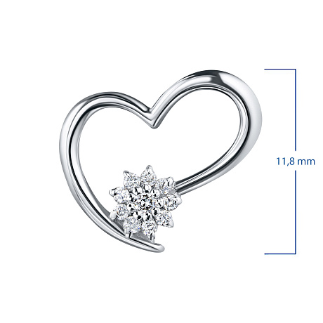 Подвеска из белого золота с бриллиантами