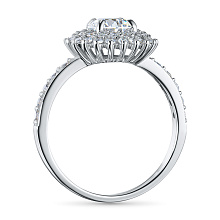 Классическое кольцо из комбинированного золота c бриллиантами