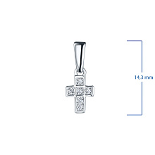 Подвеска из серебра с бриллиантами