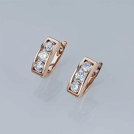 Серьги из красного золота