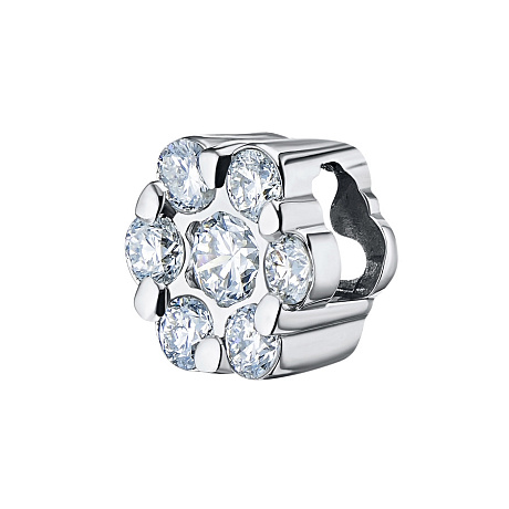 Классическая подвеска из белого золота с бриллиантами