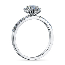 Помолвочное кольцо из серебра c бриллиантами