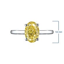 Помолвочное кольцо из белого золота с бриллиантом