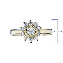 Кольцо из желтого золота c бриллиантами