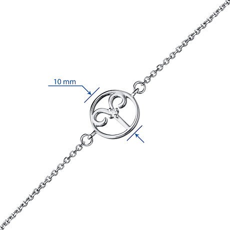 Браслет из комбинированного золота с бриллиантом