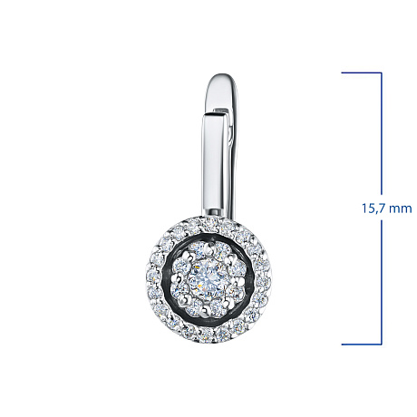 Серьги из белого золота с бриллиантами