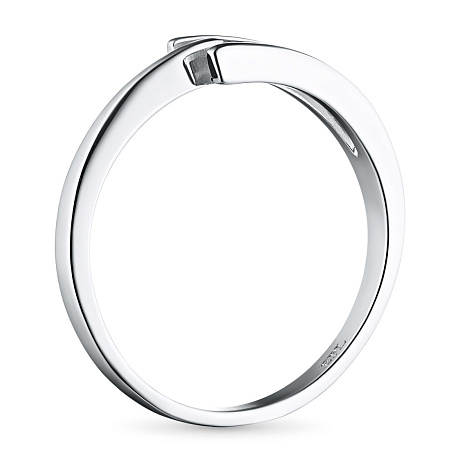 Кольцо из комбинированного золота с бриллиантом