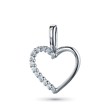 Подвеска из белого золота c бриллиантами