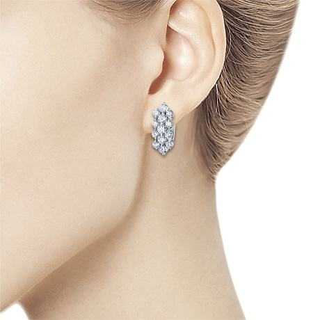 Серьги из белого золота