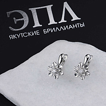 Серьги из белого золота с бриллиантами