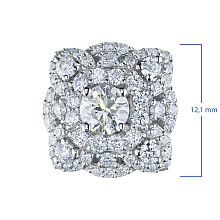 Пусеты из белого золота c бриллиантами