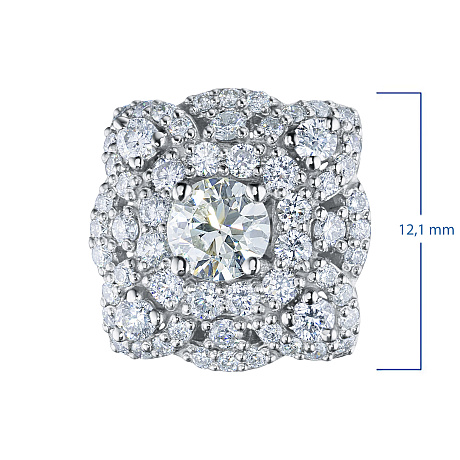 Пусеты из белого золота