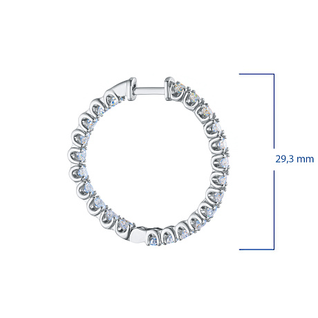 Серьги из белого золота
