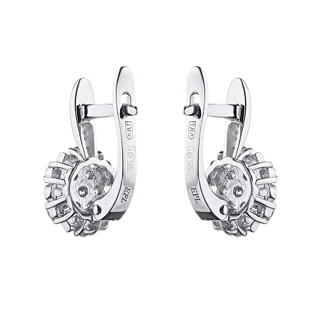 Серьги из белого золота с бриллиантами