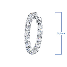 Серьги из белого золота c бриллиантами