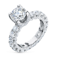 Кольцо из белого золота c бриллиантами