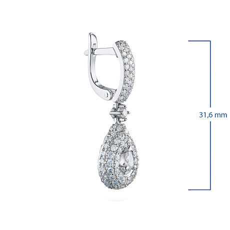 Серьги из белого золота