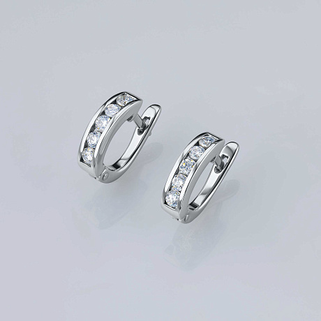 Серьги из белого золота