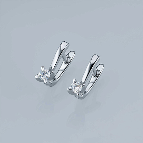 Серьги из белого золота
