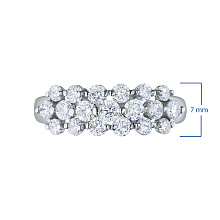 Кольцо из белого золота c бриллиантами