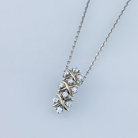 Подвеска из комбинированного золота